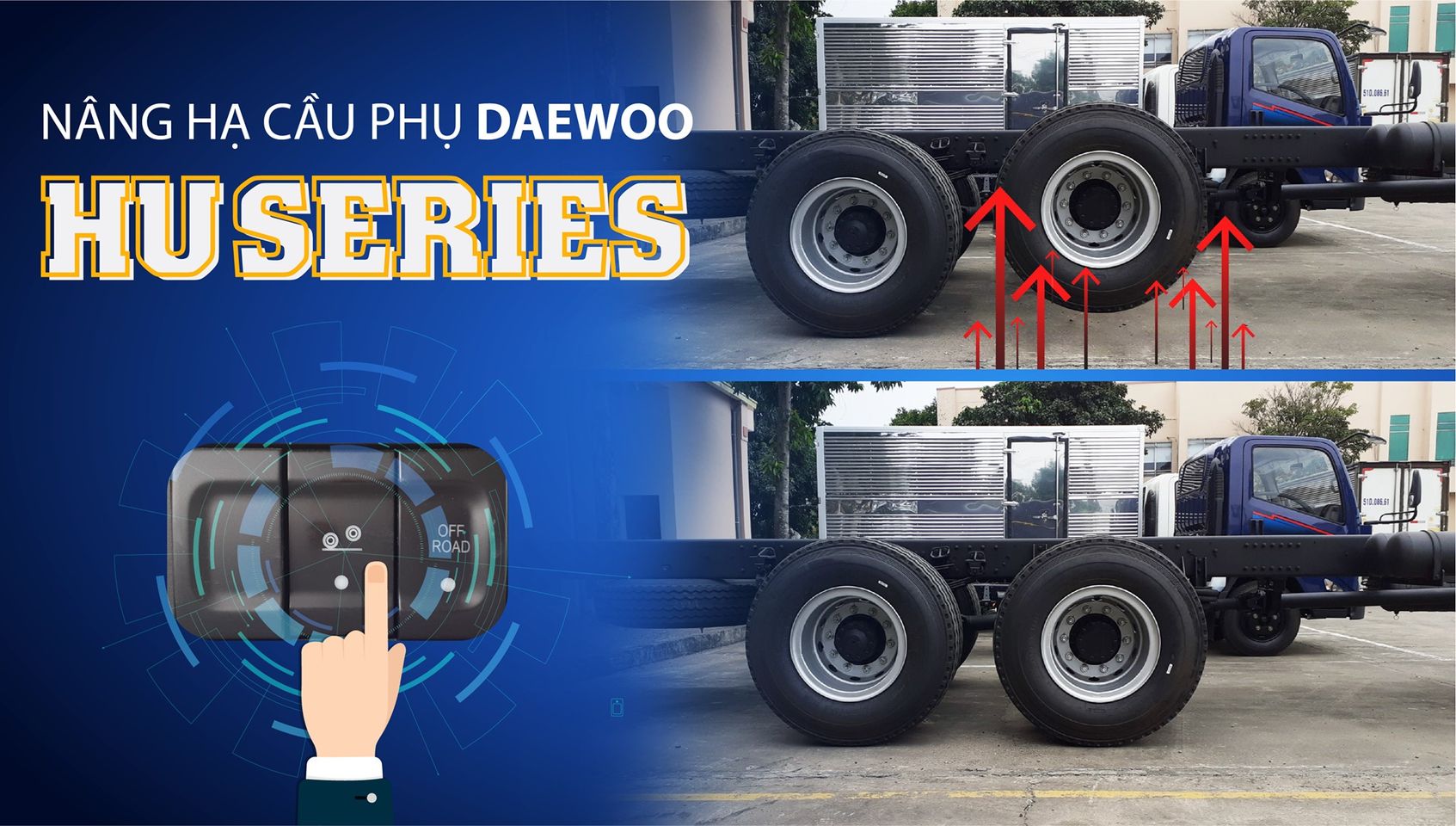 NÂNG HẠ CẦU PHỤ TRÊN DAEWOO HU SERIES